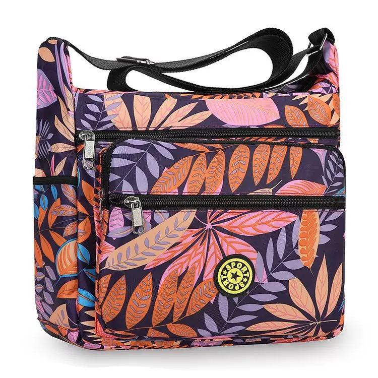 Borsa a tracolla da uomo in tessuto Oxford Casual da viaggio Crossbody)Borsa Grande Capacità Borsa Quadrata Piccola per Mezza Età Borsa degli Attrezzi