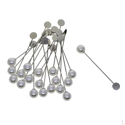20 Stick Lapel Pin Blank Base Trays Brooch Badge Boutonniere Pins Make Clothes Ornament