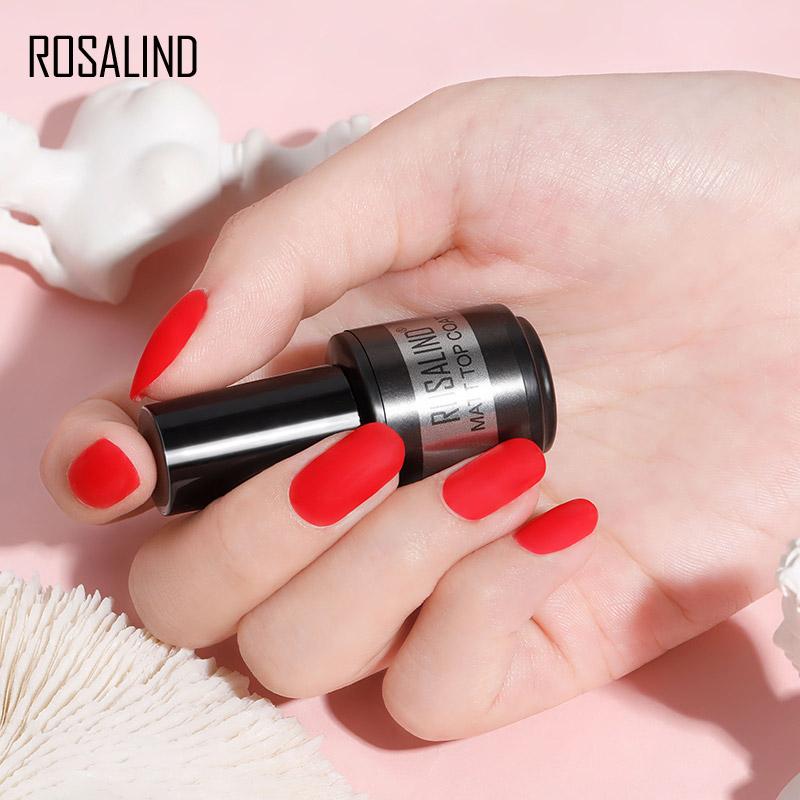 ROSALIND 7ml UV gel lak na nehty báze a vrchní lak matný vrchní lak nasávající dekorace na nehty UV/LED lampa