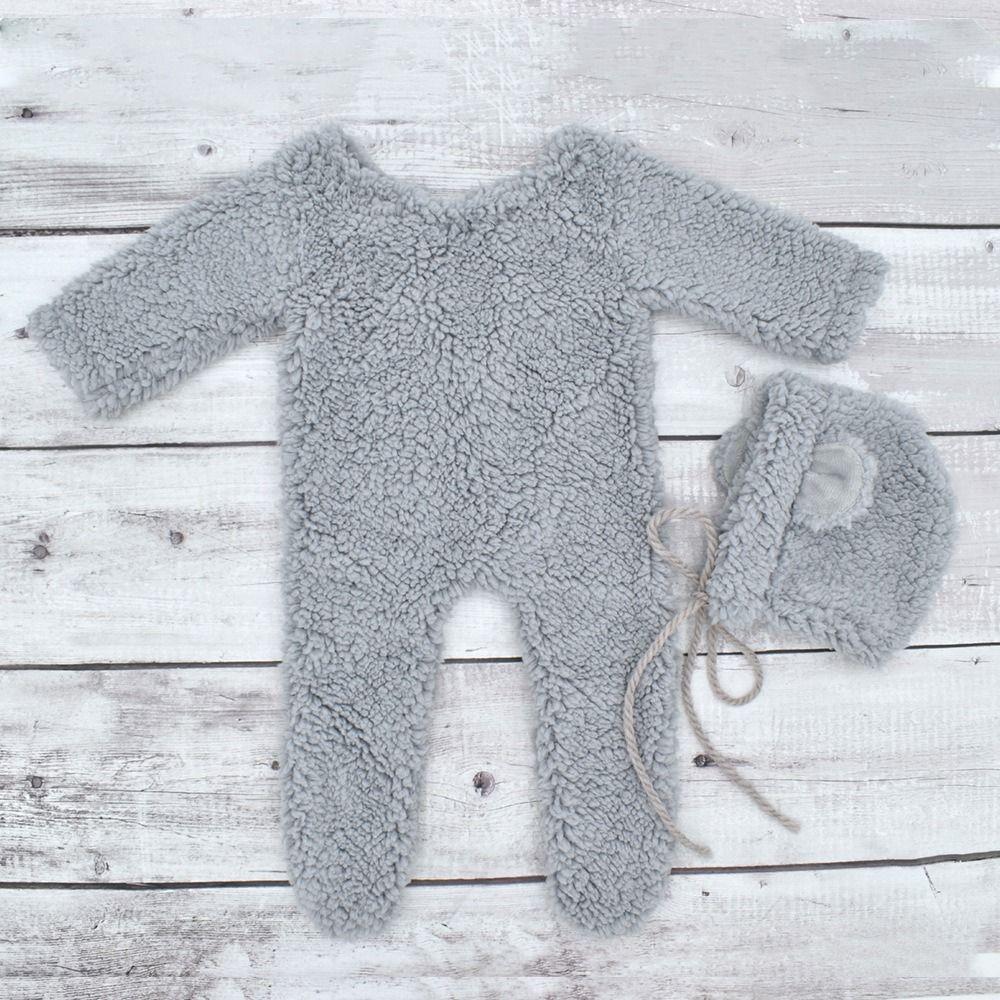 Bear Design Newborn Photoshoot Outfit Newborn Bear Bonnet and Pajama Set  Newborn Photoshoot