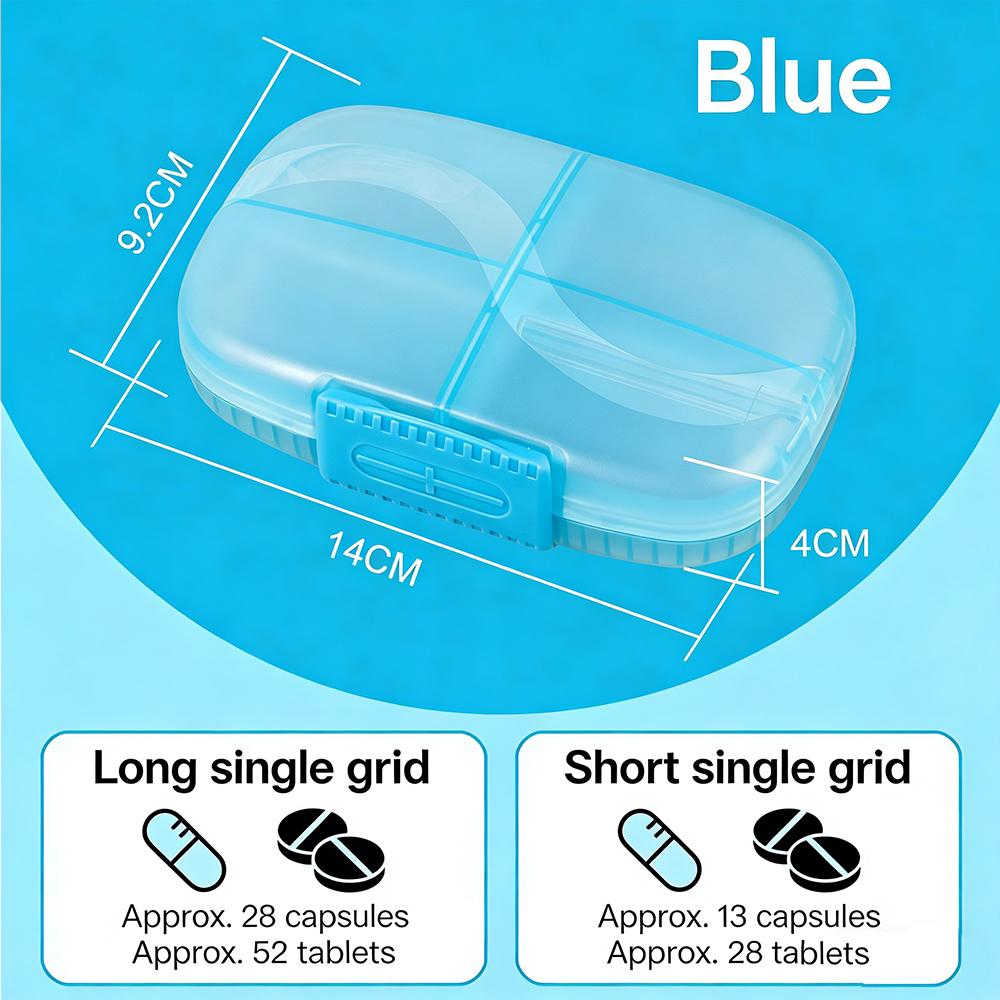 

7 Grids Premuim Travel Portable Easy to Open Moisture-Proof Pill Case to Hold Vitamins Supplements Tablet Medicine Pills Fish синій