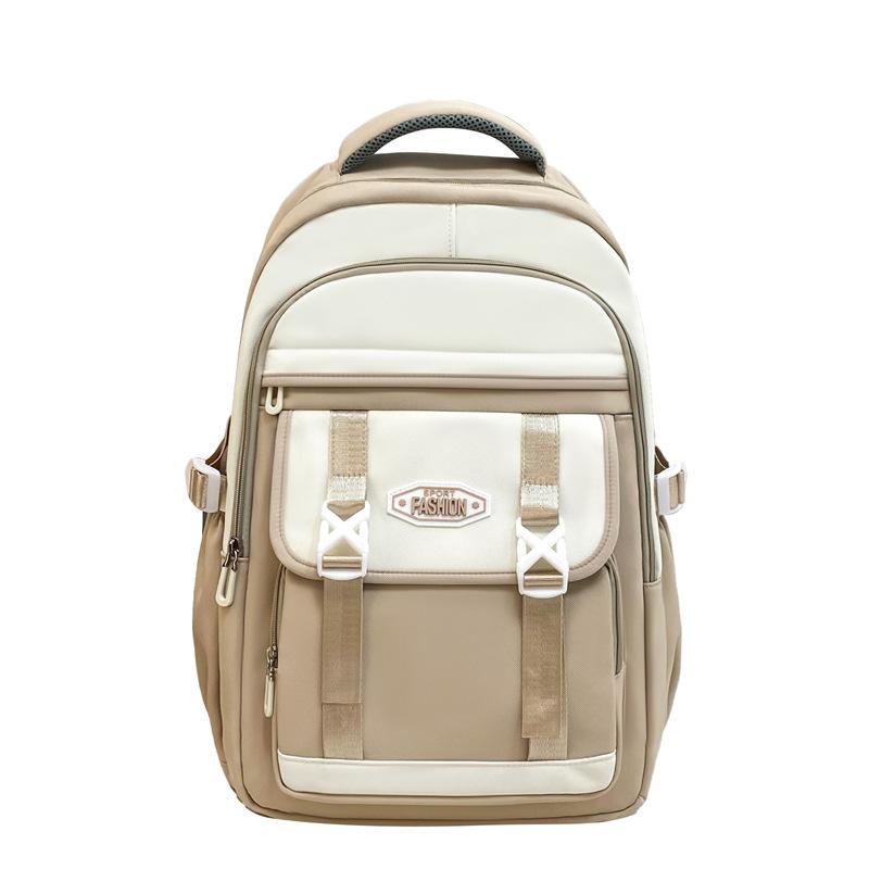 School Bag, Middle and High School Students, Large-capacity Backpack, Casual Small, Fresh, Contrasting Colors, Burden Reduction, Travel Backpack