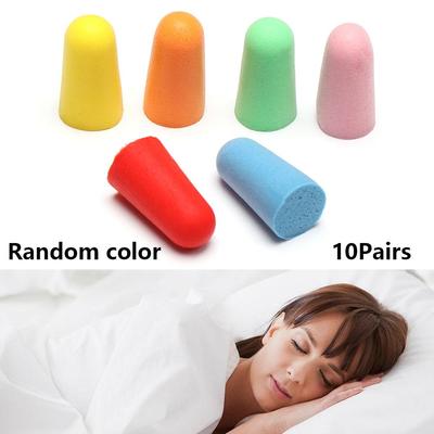 Color Travel Comfort Hearing Protector Anti-noise Soft Tapered Polyurethane Foam Earmuffs Earplugs