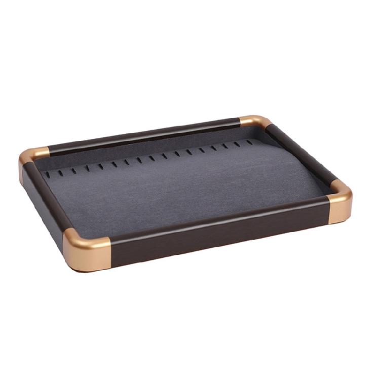 Jewelry Display Tray with Protective Velvets Lining Jewellery Holder Accessory Presentation Stand for Home or Shop Use