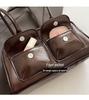 Korean Retro Bowling Handbag with Niche Underarm Design and Small Pocket for Women