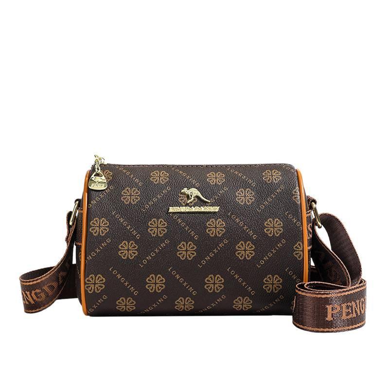 Women's Shoulder Bag Versatile Casual Retro Printed Wide Shoulder Strap Women's Bag Trendy Fashion Commuter Messenger Bag Women