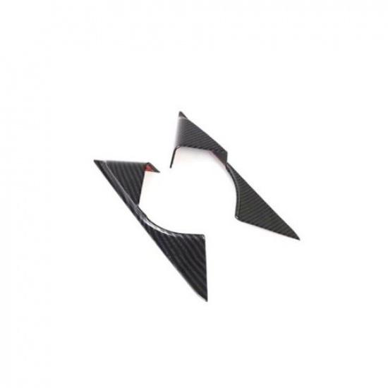 Carbon Fiber 2X Front A Pillar Triangle Cover Trim For Mazda 6 Atenza 2020-2022