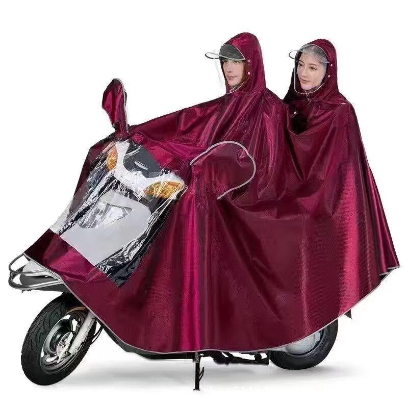 Electric Scooter Double Rain Poncho with Windshield Cover