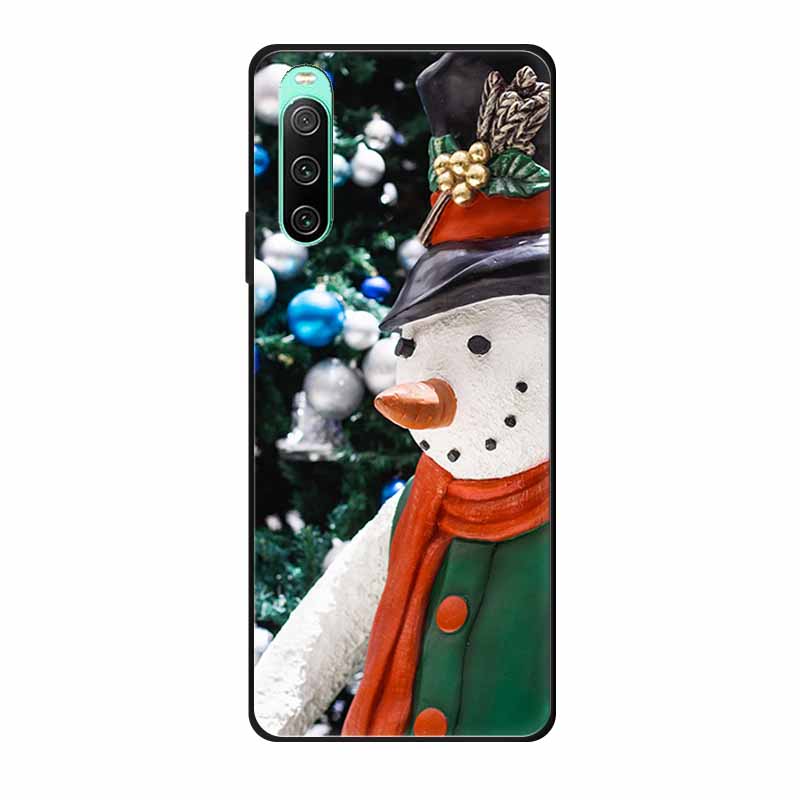 Christmas Phone Cases For Sony Xperia 10 IV Cases Soft TPU Silicone Santa Santa Claus Covers For Xperia 10 IV Cover Bumper Funda