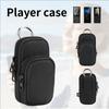 Nylon Carrying Case For MP3 Player With Double Pocket And Metal Hook Protective Storage Pouch Easy Attachment
