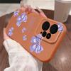 Purple Bowknot Print Leather Texture TPU Matte Case For Xiaomi 13T Poco X6 M6 Redmi Note 14 Pro 13 12 11 Lens Protection Soft Shockproof Phone Cover