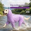 Dog Raincoat Summer Outdoor Raincoat Pet Four-Legged Hooded Dog Coat Elastic Nylon Waterproof Snowproof Cold Resistant Jacket