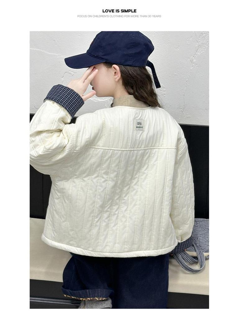 2025 Kinder Stilvolle Warme Baumwolljacke für Mädchen - Herbst-/Winterbekleidung