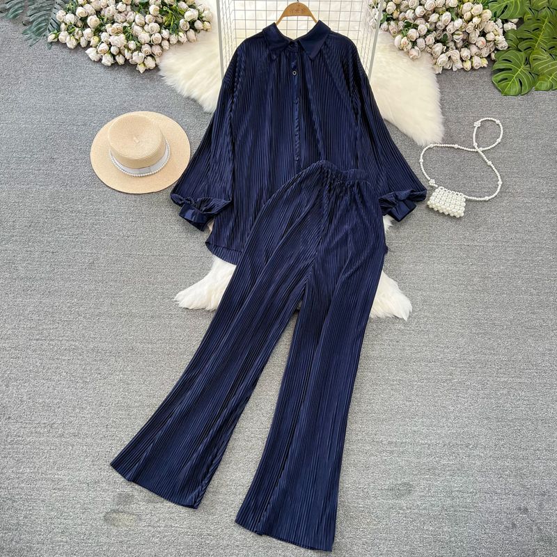 Sanzhai Ruched Socialite Lantern Single-Breasted Fashion Suit