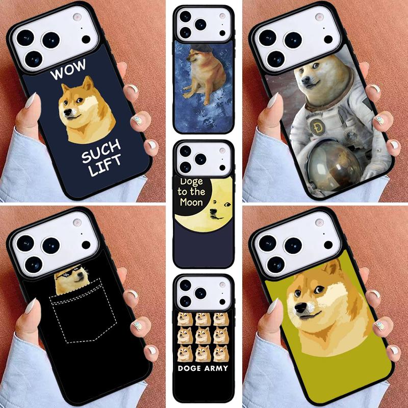 Doge Meme Kabosu Cute Funny Phone Case for iPhone 16e 15 14 13 12 17 Pro Max Plus Air 17pro Cover Coque