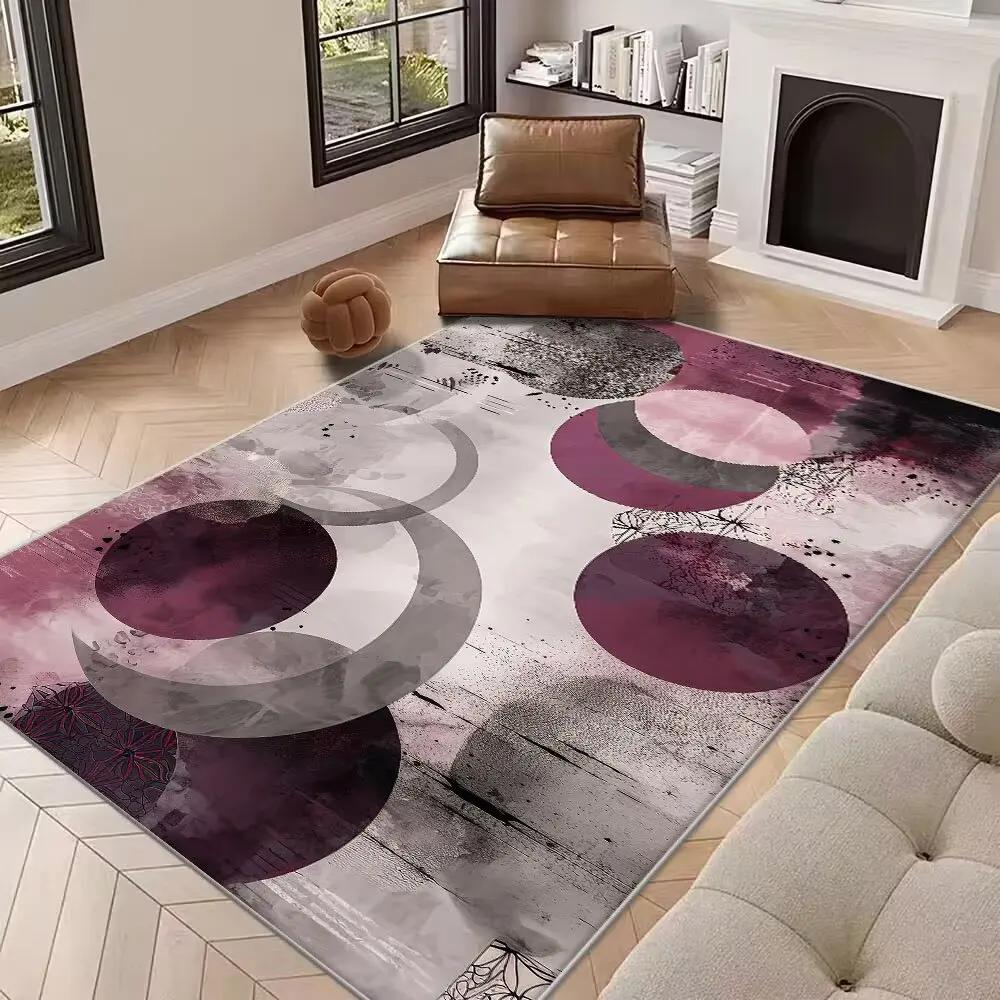 New Abstract Soft Carpet Nordic Decoration Geometric Home Sofa Rugs Non-slip Soft Floor Mat for Living Room Bedroom Bedside