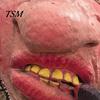 Home Celebration Accessories Latex Halloween Half Face Masque for Adults, Scary Horror Party Comfortable Cushion with Elastic Strap Cosplay, Carnival