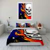 Skull with Fiery Flames. Bedding Sets Duvet Cover Sets Duvet Covers Pillowcases(1*Duvet Cover 2*Pillowcases Without Duvet Insert)