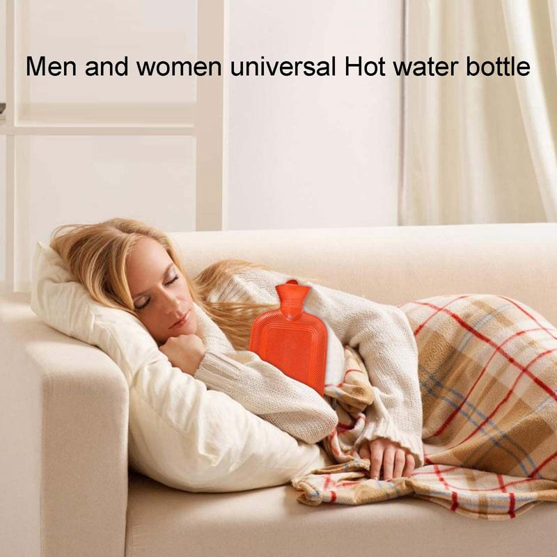 500/1000ml Water Injection Rubber Hot Water Bottle Thick Hot Water Bottle Winter Warm Water Bag Hand Feet Warmer Water Bottle