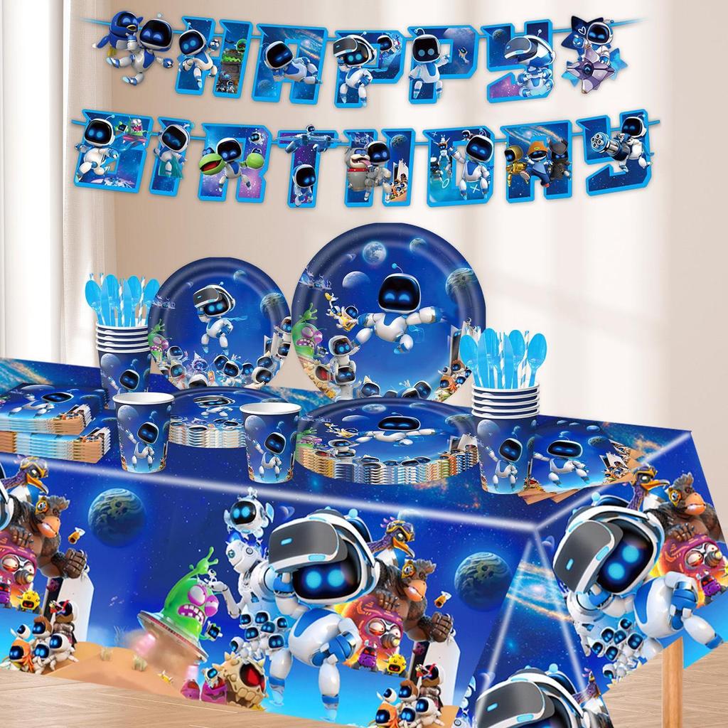 Astrobot Cartoon Space Robot-Themed Birthday Party Supplies: Banners and Party Decorations