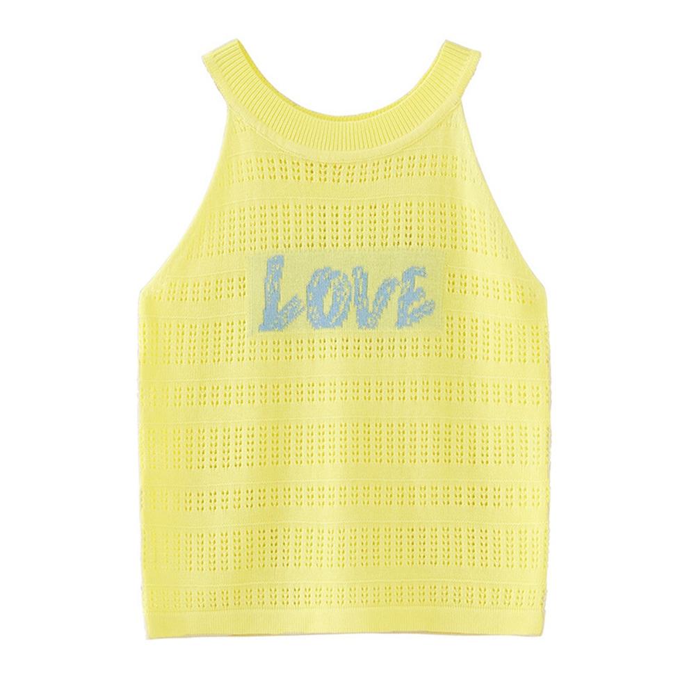 

Kids Girls Ice Silk Knitted Hollow Vest Summer Sleeveless Top 80