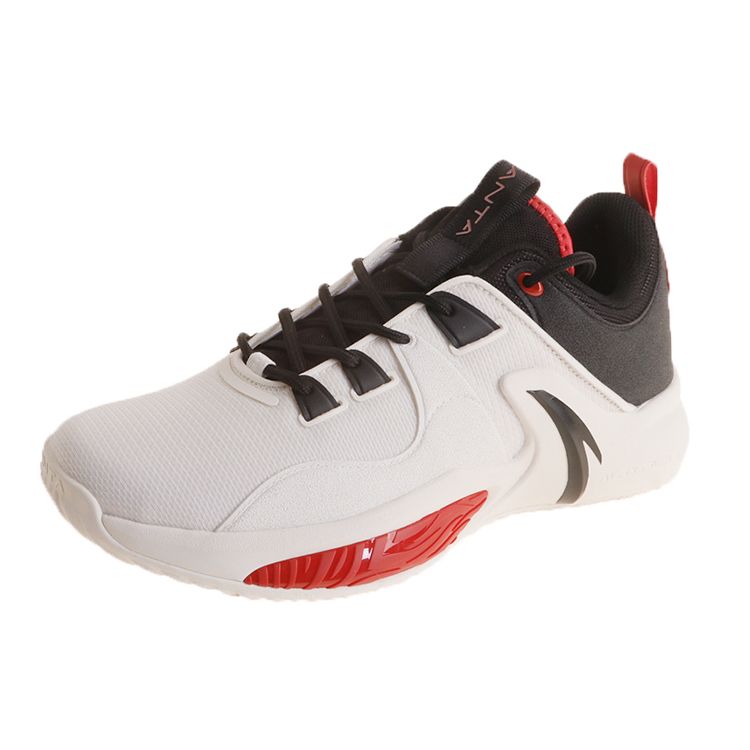 Anta Jump 1.0 Breathable Low-Top Basketball Shoes Men Sneakers Black Red 112211616S-4