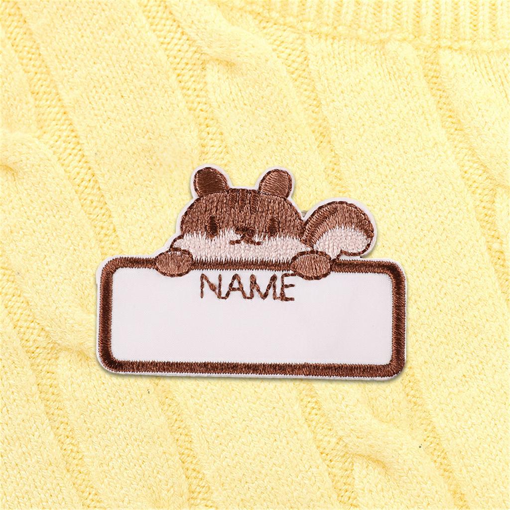 9pcs SelfAdhesive Name Patches Embroidery Cartoon Fabric Stickers for School Kids Garment Decors On Backpacks Clothing