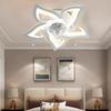 LED Low Noise Ceiling Fan with Light Bedroom Kitchen Living Room Lamp Lightning Black White Home Decor LED Chandelier Fixtures
