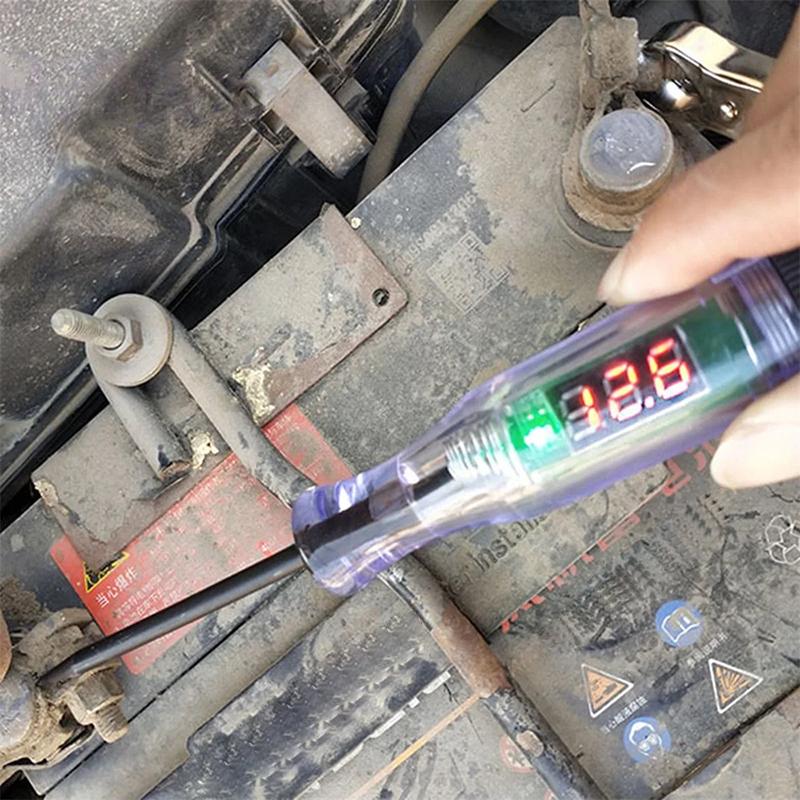 Truck Voltage Circuit Tester Auto Repair 6V/12V/24V Car Circuit Tester Premium Test Light Probe Pen Light Bulb Diagnostic Tool