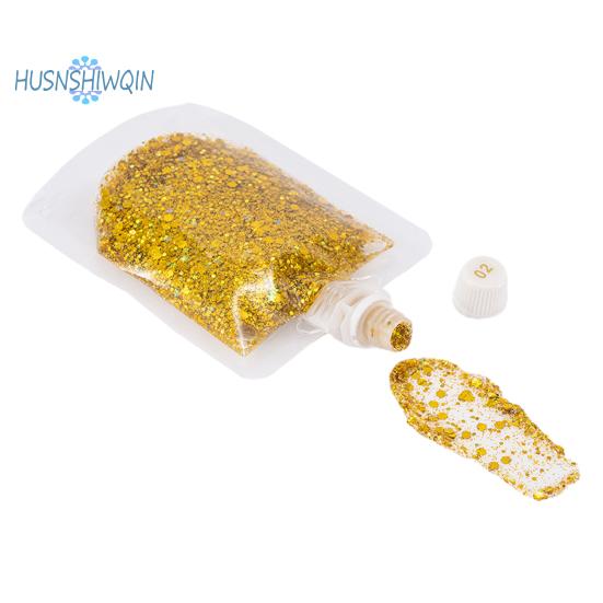 40 ml/bolsa multifuncional ojo brillo cabello cara labio cuerpo arte lentejuelas brillantes brillo líquido sombra de ojos puesta en escena suministros de maquillaje para fiesta