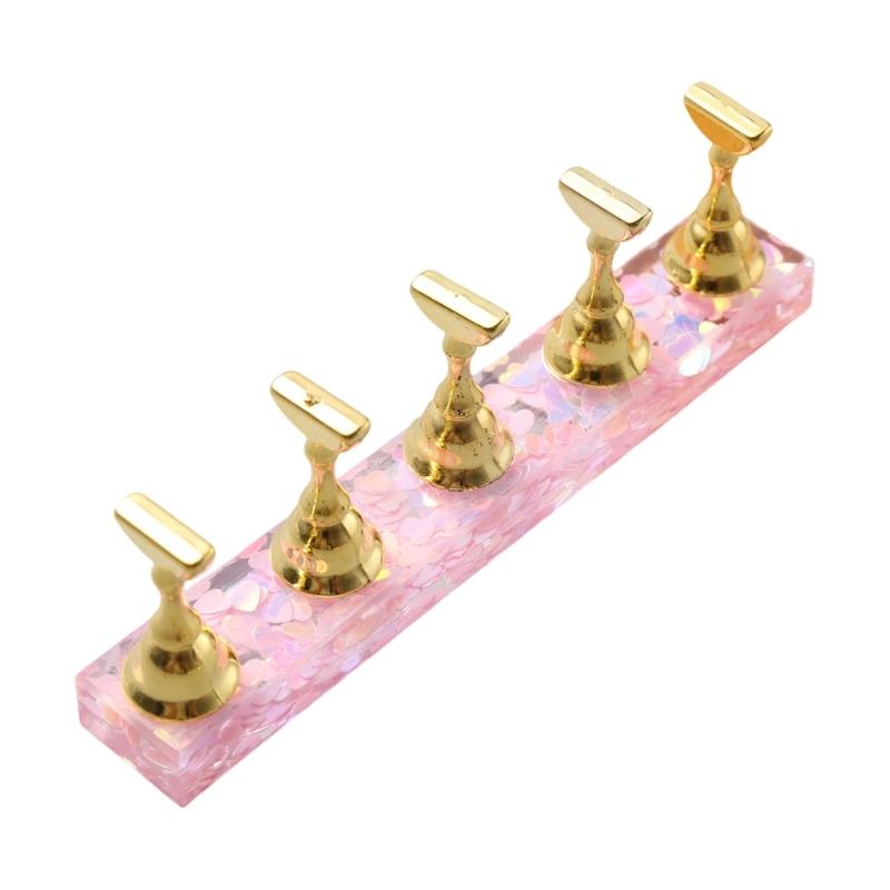 Trendy Nail Practice Stands With Popular Snowflake Waves Patterns In Highly Transparency Acrylic for Nail Artists