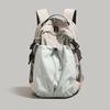 Fashion Nylon Backpack with Drawstring Side Pocket Adjustable Padded Straps for Outdoor Daily Use Large Capacity Shoulder Bag