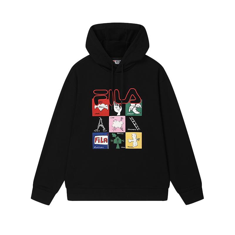 New FILA ORIGINALE Sweatshirt Unisex Jet Black F11U519204F-BK