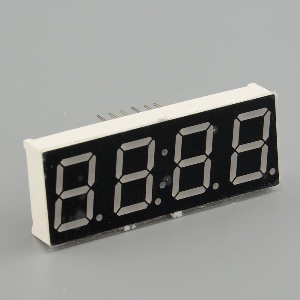 DIY AT89C2051 Digital LED Display 4 Bits Electronic Clock Module 0.56 Inch Red Two Alarm Hourly Chime Electronic Production Kit