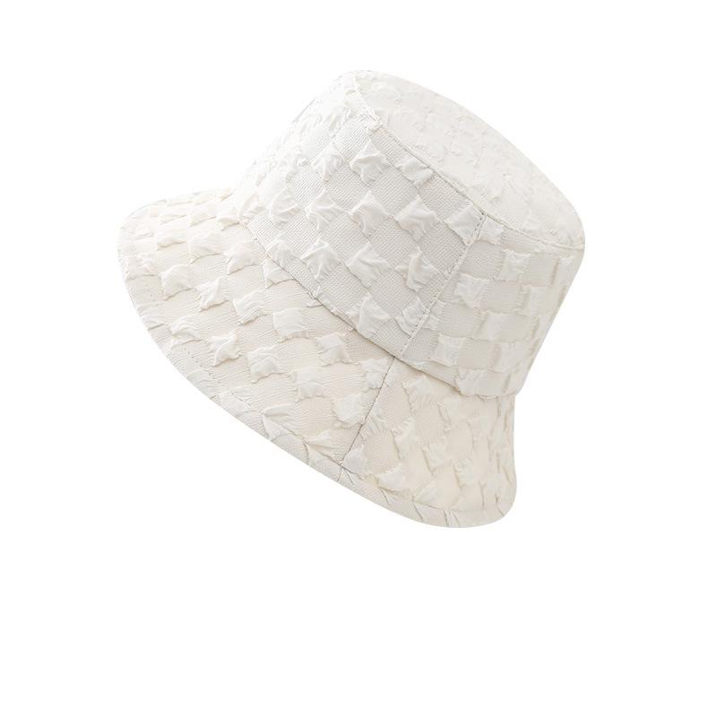 Internet Celebrity Pleated Seersucker Fisherman Hat Children Spring and Summer Ins Retro Fashion Versatile Texture Basin Hat