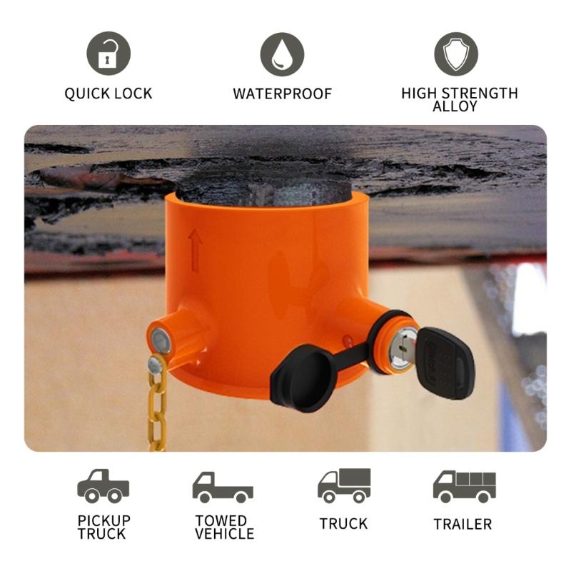 Reliable Lock Pin Lock Aluminum Trailer Security Device Weather Resistant Lock Simple Installation for Trailers RVs