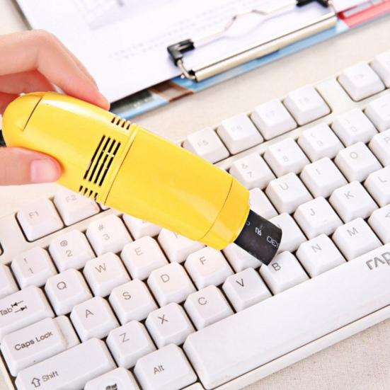 Keyboard Cleaner Strong Suction Portable Mini USB Vacuum Handheld Keyboard Dusting Brush for Computer