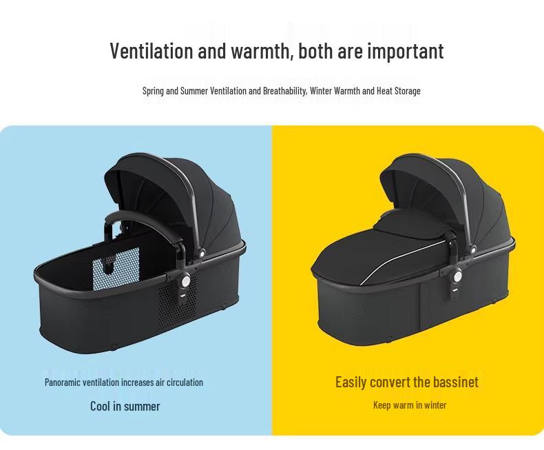 Lightweight Dual-Use Baby Stroller: High Landscape, Convertible, Foldable, & Two-Way.