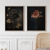 Moody Victorian Paintings Prints Vintage Dark Academia Aesthetic Decor Floral Poster Skeleton Canvas Painting Gallery Wall Decor