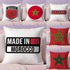 Morocco Flag Cushion Cover Plush Fabric Soft Double-Sided Printed Invisible Zipper Sofa Pillow Case Home Decor