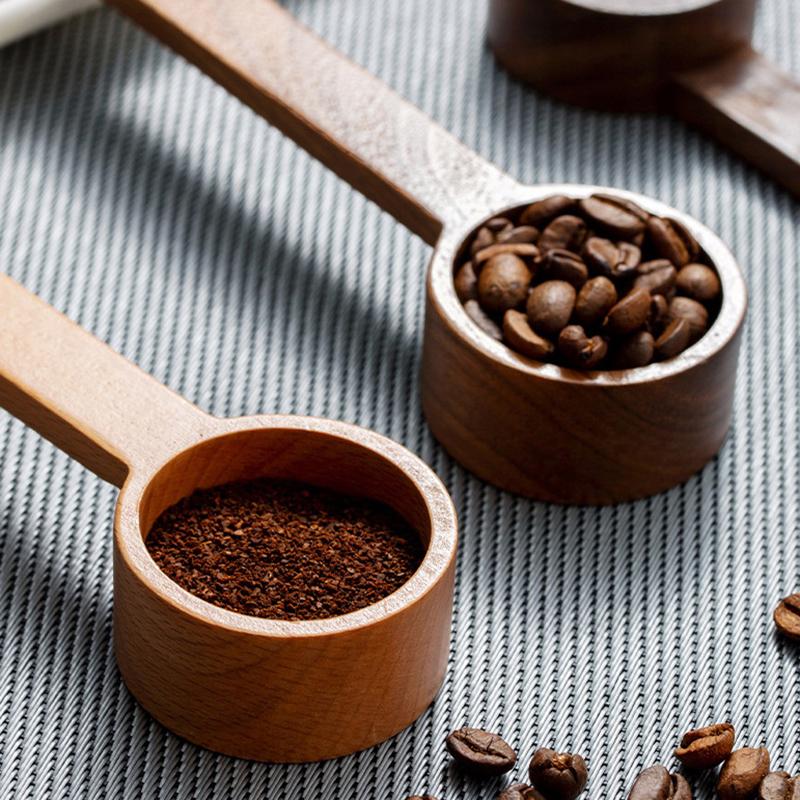 Trä Måttsked Kök Måttskedar Te Kaffe Skopa Socker Krydda Måttsked Mätverktyg För Matlagning Hemma
