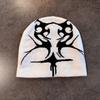 Fashion Blocked Color Flame Pattern Neutral Casual Knitted Hat Autumn For