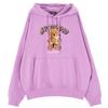 Oversized Drop Shoulder New Bear Doll 3 Hoodie_Violet