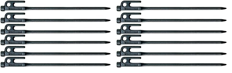 Snow Peak 30cm Solid Stakes (Set of 6) R-103-1 for Tent and Tarp Pitching, Outdoor Camping (x 2)