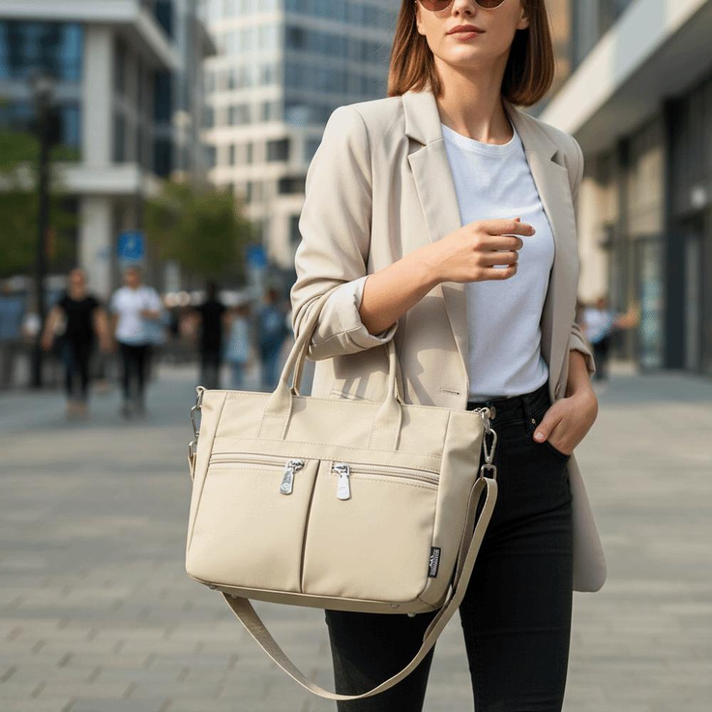 Casual Oxford Cloth Crossbody Bag Solid Color Canvas Tote Bag Nylon Cloth Handbag Unisex