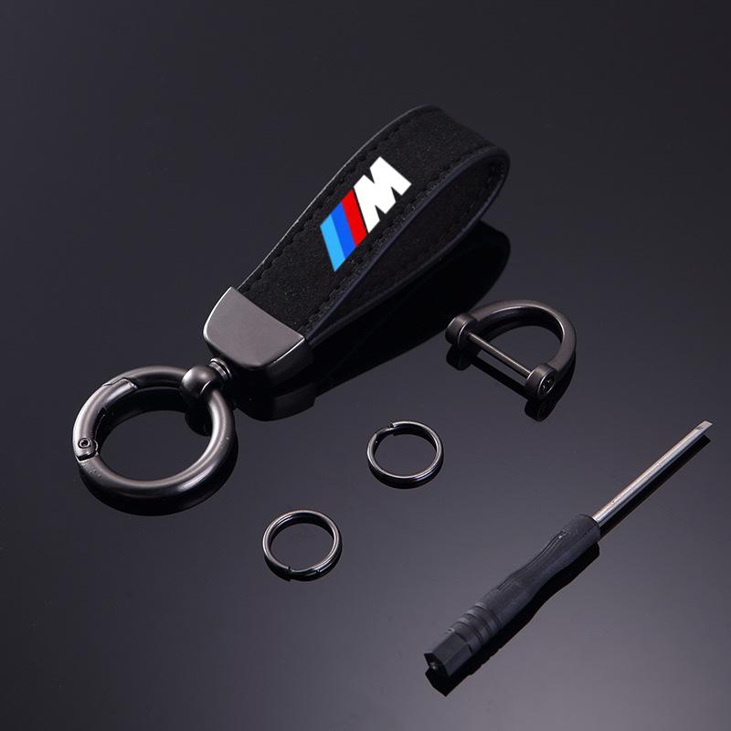 1pcs Leather Car Styling Badge Pendant 4s Shop Gifts Auto keychain For BMW M E30 E39 E46 E90 E93 E60 F10 M5 M6 M7 X4 X5 X1 gjbf54