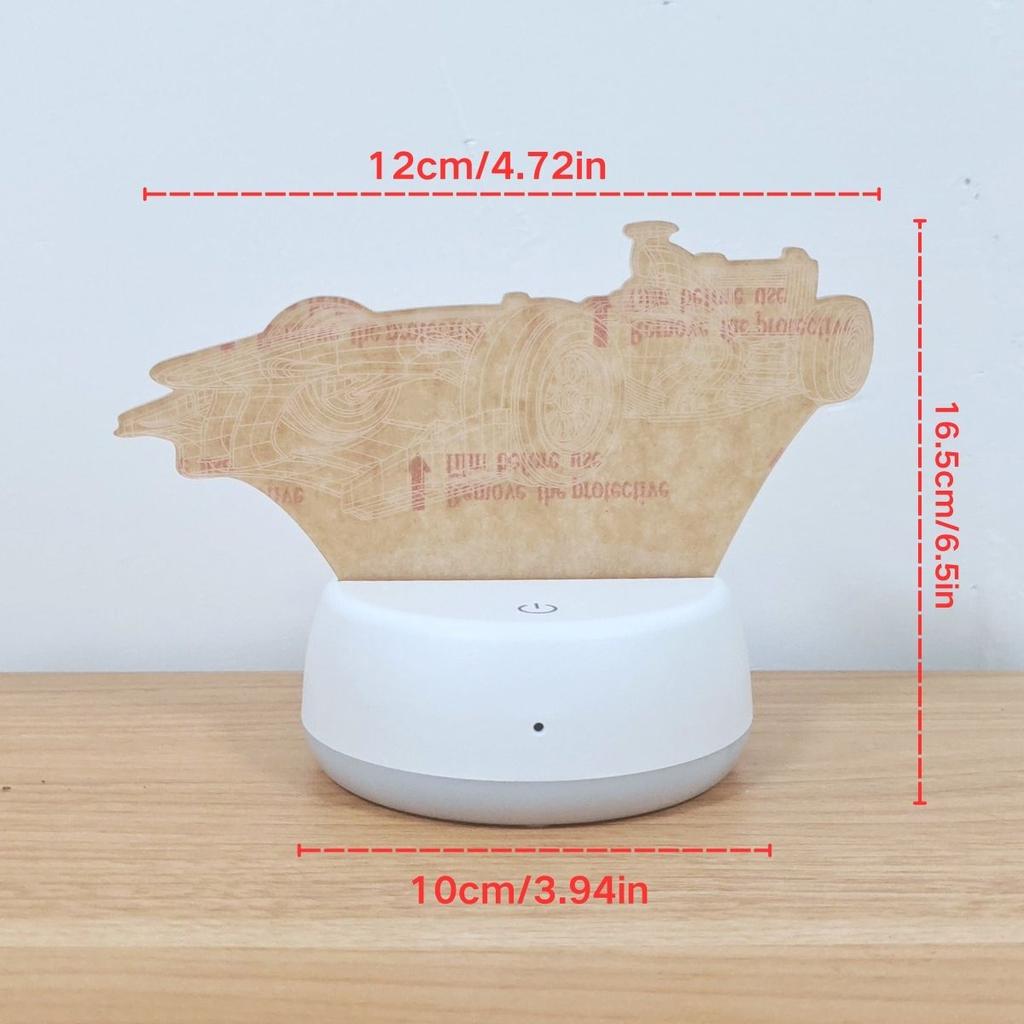 Touch 7-color gradient racing 3D night light USB power supply, bedroom and desktop decoration, perfect gift choice