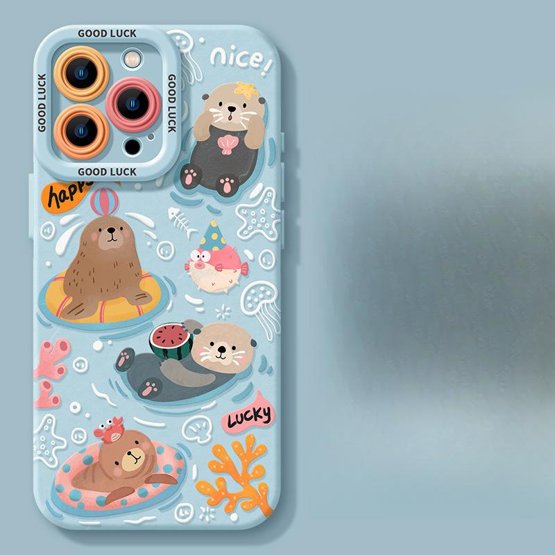 

Animal-friendly Apple 16/15 Plus Matte 14 Silicone 13mini Case 12promax Phone Case Apple 16PROMAX