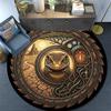 Steampunk Lizard Emblem Round Area Rug Under Office Chairs Bedroom Living Room Home Decor