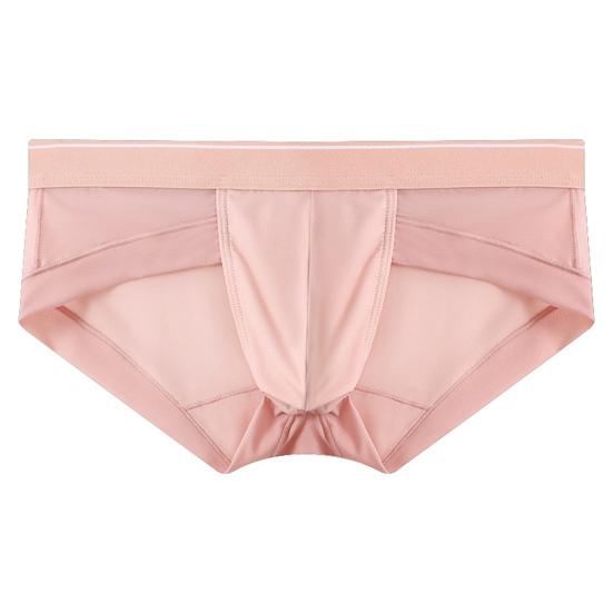 Men Briefs Summer 3D Pouch Solid Color Soft Sheer Breathable Comfortable Stretch Quick Drying Male Triangle Bikini Underwear